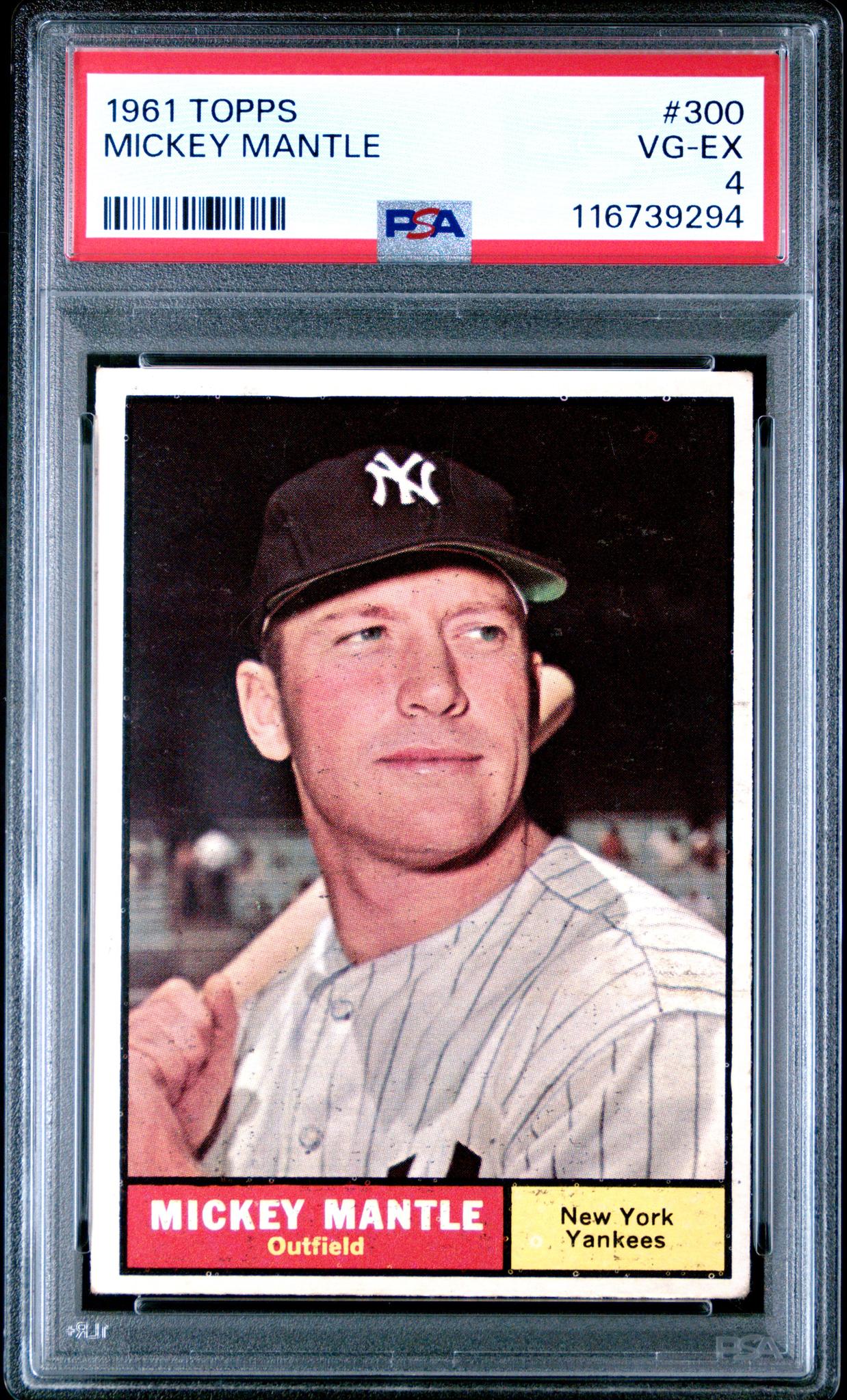 1961 Topps Mickey Mantle #300 PSA 4
