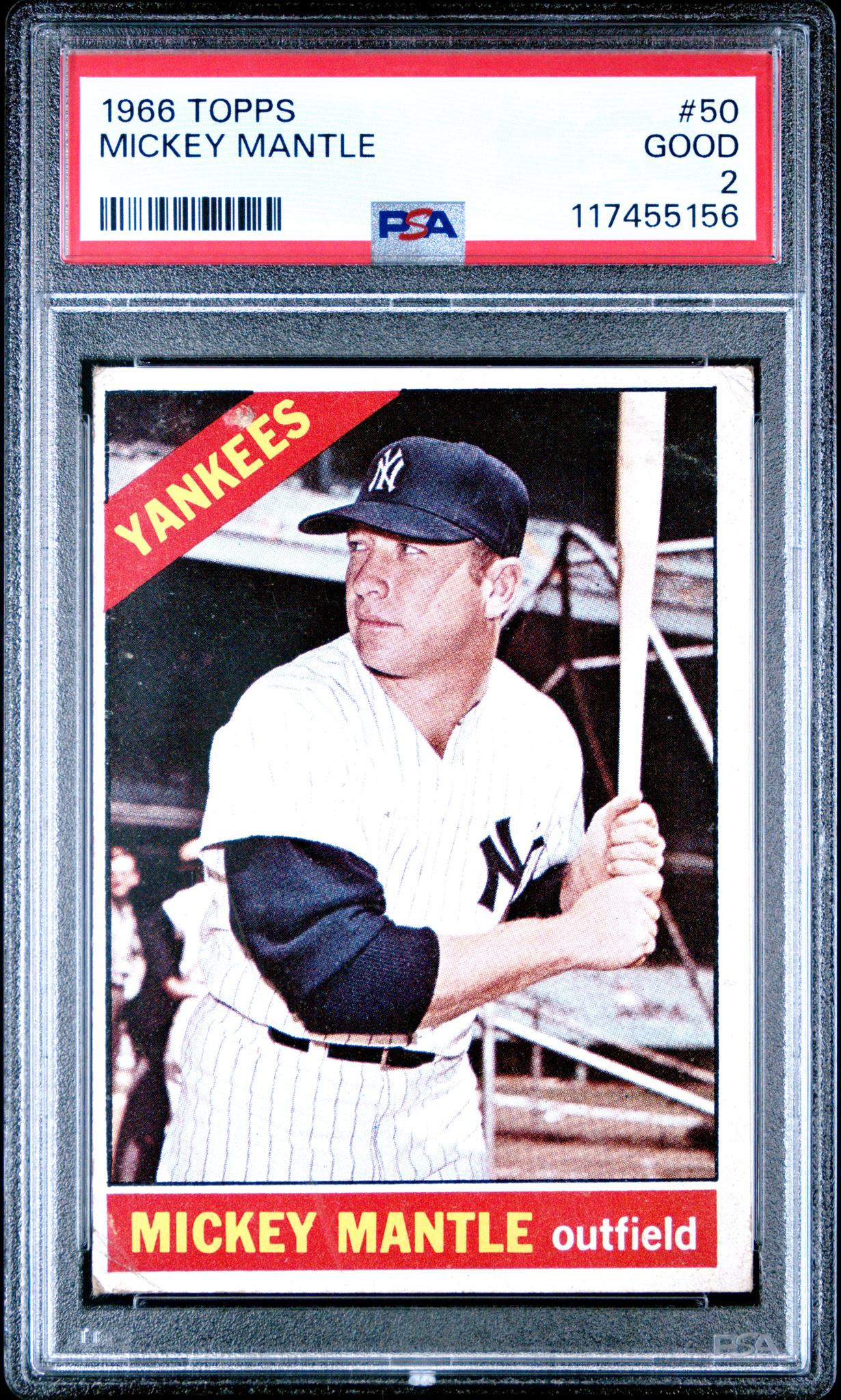 1966 Topps Mickey Mantle #50 PSA 2
