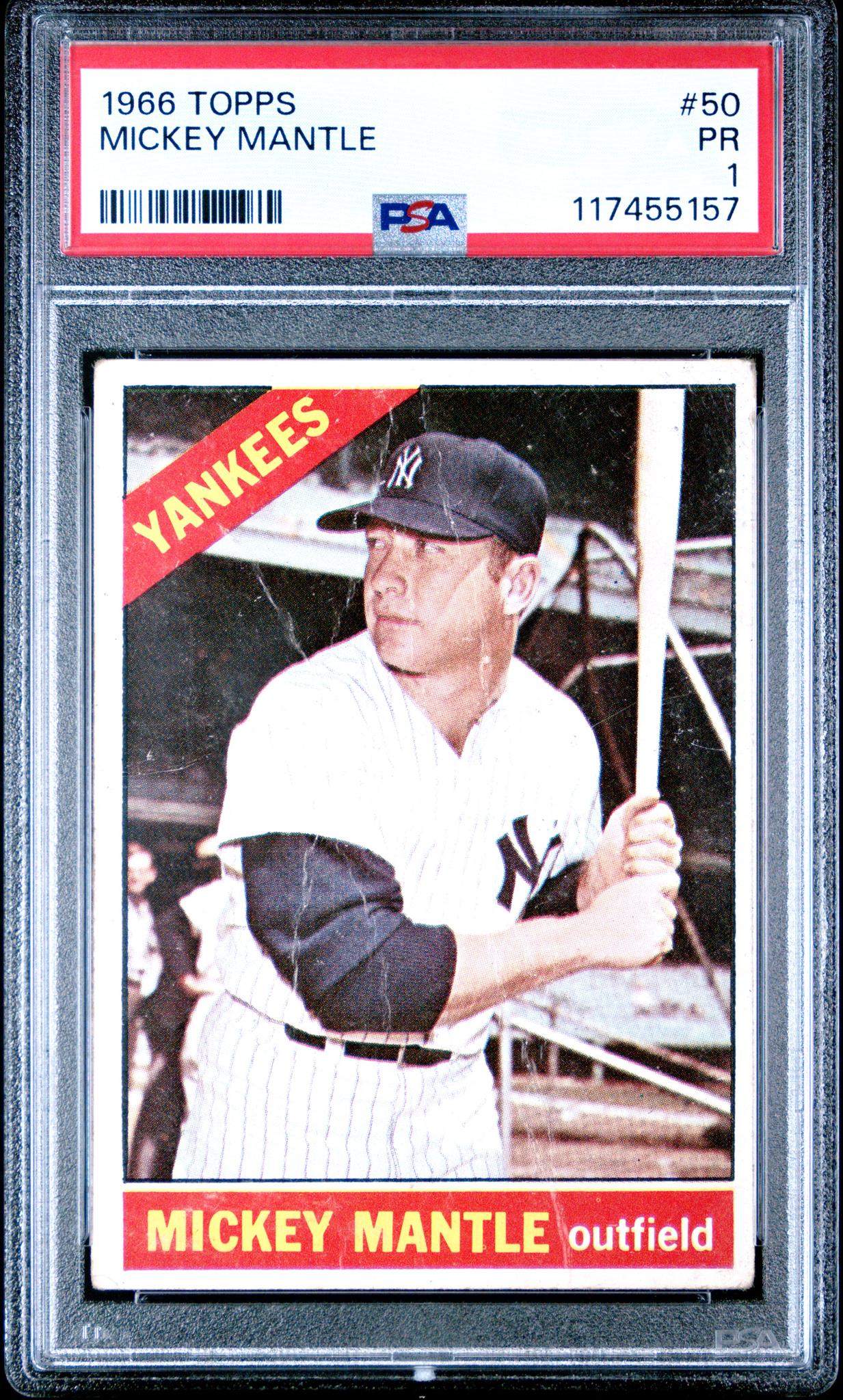1966 Topps Mickey Mantle #50 PSA 1