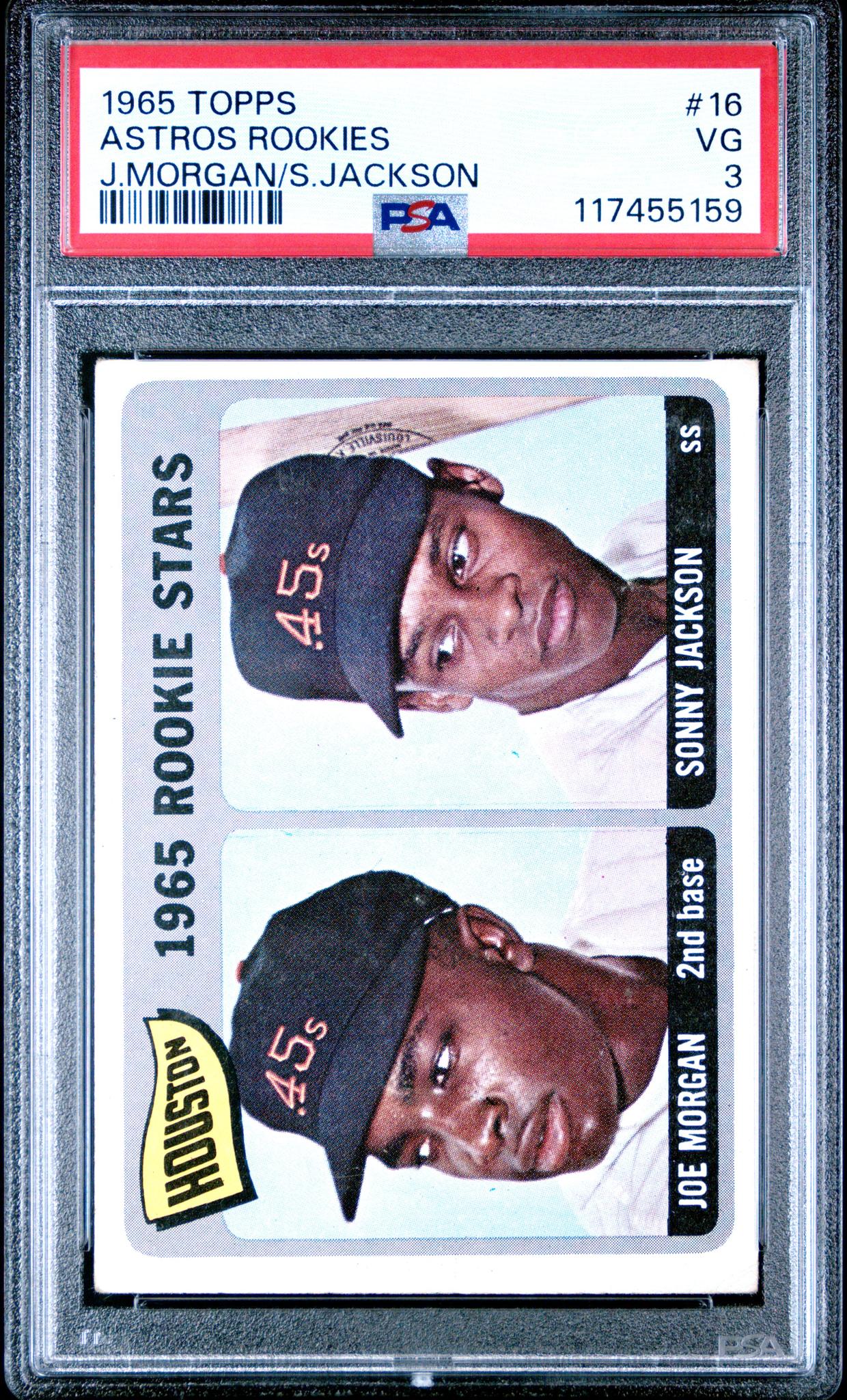 1965 Topps Joe Morgan Sonny Jackson #16 RC PSA 3