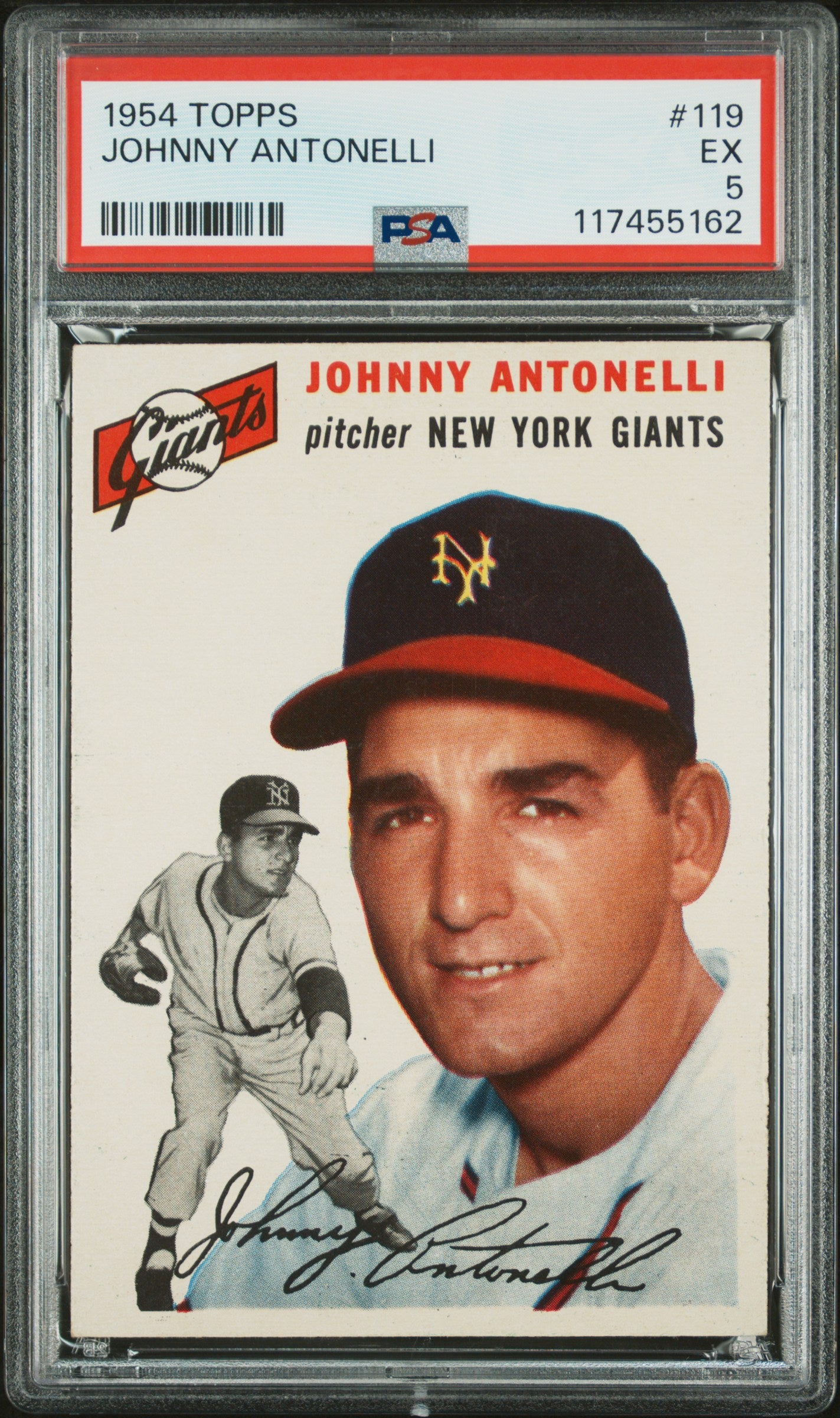 1954 Topps Johnny Antonelli #119 PSA 5