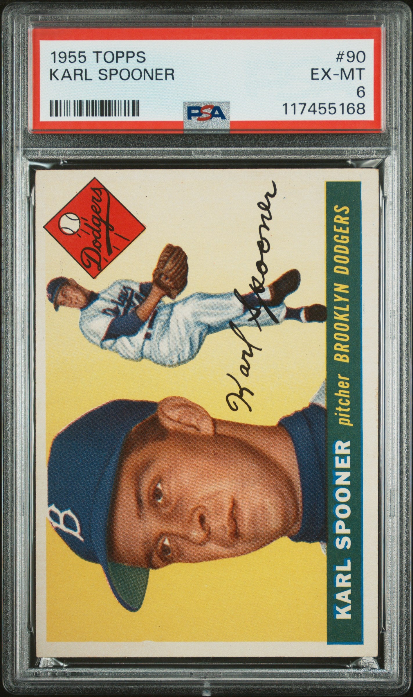 1955 Topps Karl Spooner #90 PSA 6