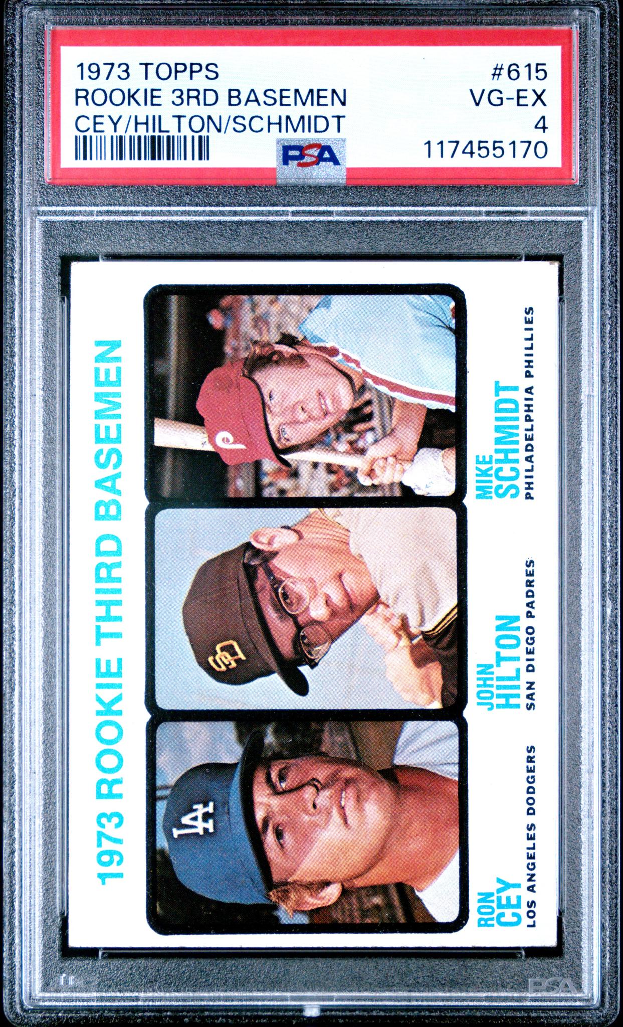 1973 Topps Rookie 3rd Basemen Mike Schmidt #615 RC PSA 4
