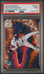 2025 Bowman #BWC4 Travis Bazzana Crystallized-Orange PSA 9