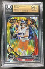 2024 Select #221 Bo Nix Rookie Red/Yellow Shock Club Level BGS 9.5