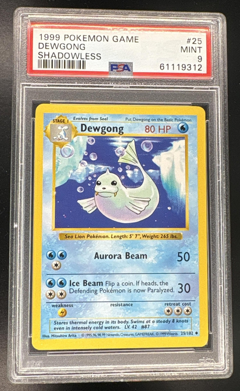 1999 Pokemon Base Set Shadowless Dewgong #25 PSA 9