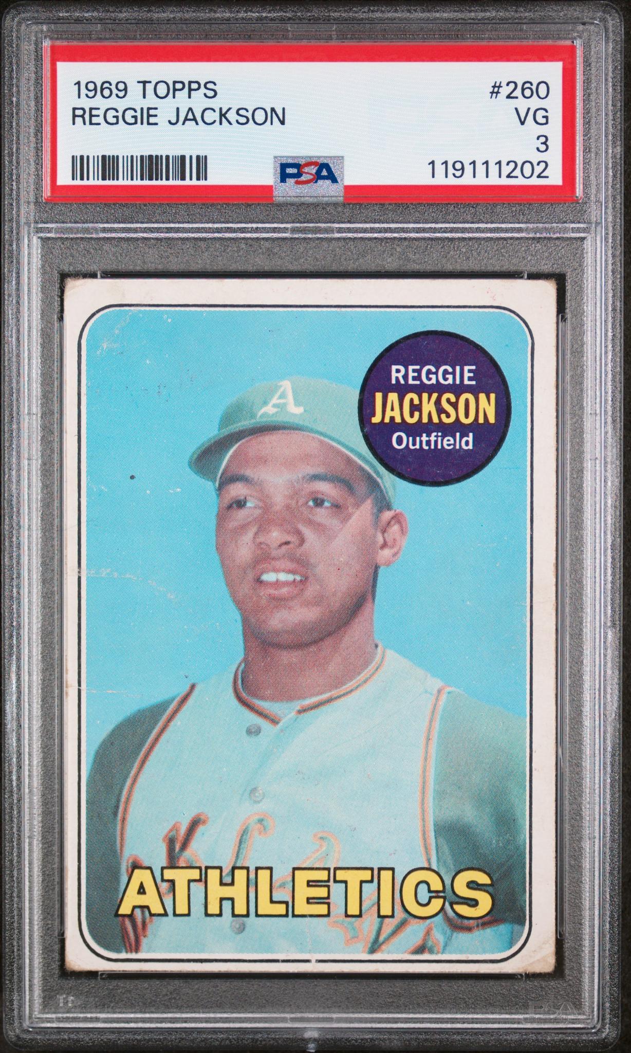 1969 Topps Reggie Jackson #260 RC PSA 3