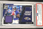 2018 Panini Donruss Optic Rookie Phenoms Relics Horizontal Lamar Jackson #LJ PSA 9