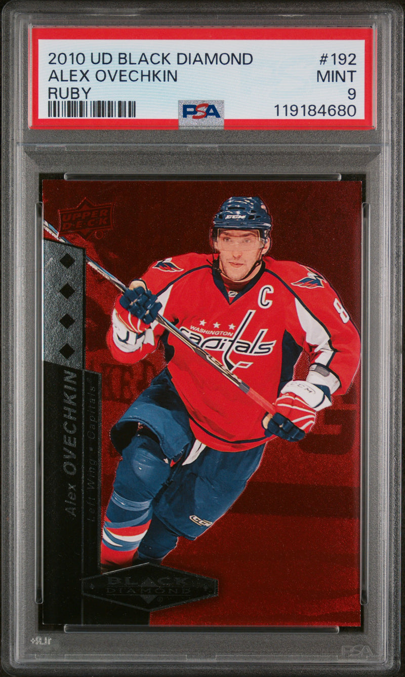 2010 Black Diamond Ruby Alex Ovechkin #192 /100 PSA 9