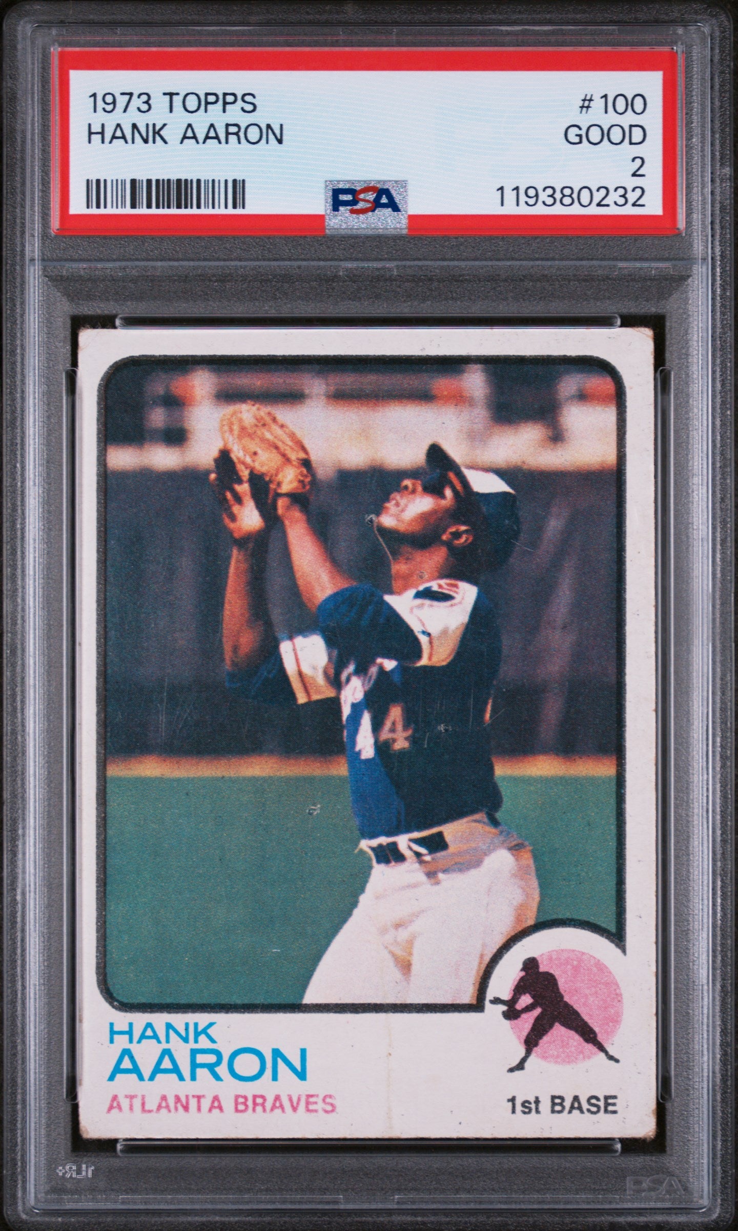 1973 Topps Hank Aaron #100 PSA 2