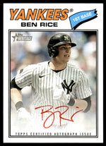 2023 Topps Heritage Ben Rice Autograph
