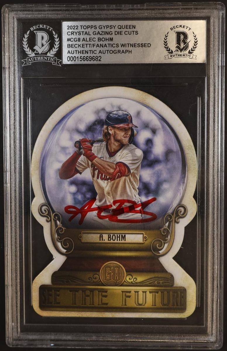 2022 Topps Gypsy Queen Alec Bohm Crystal Gazing Die-Cut BGS Authentic Auto