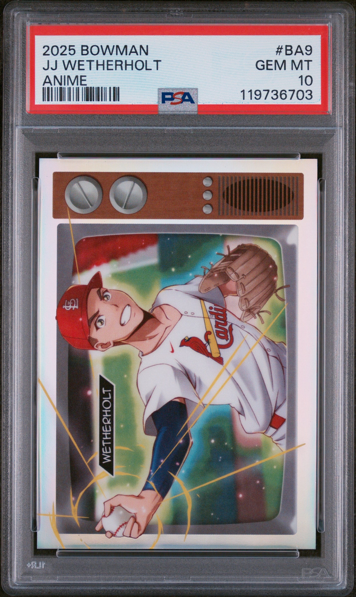 2025 Topps Bowman Anime JJ Wetherholt #BA-9 PSA 10