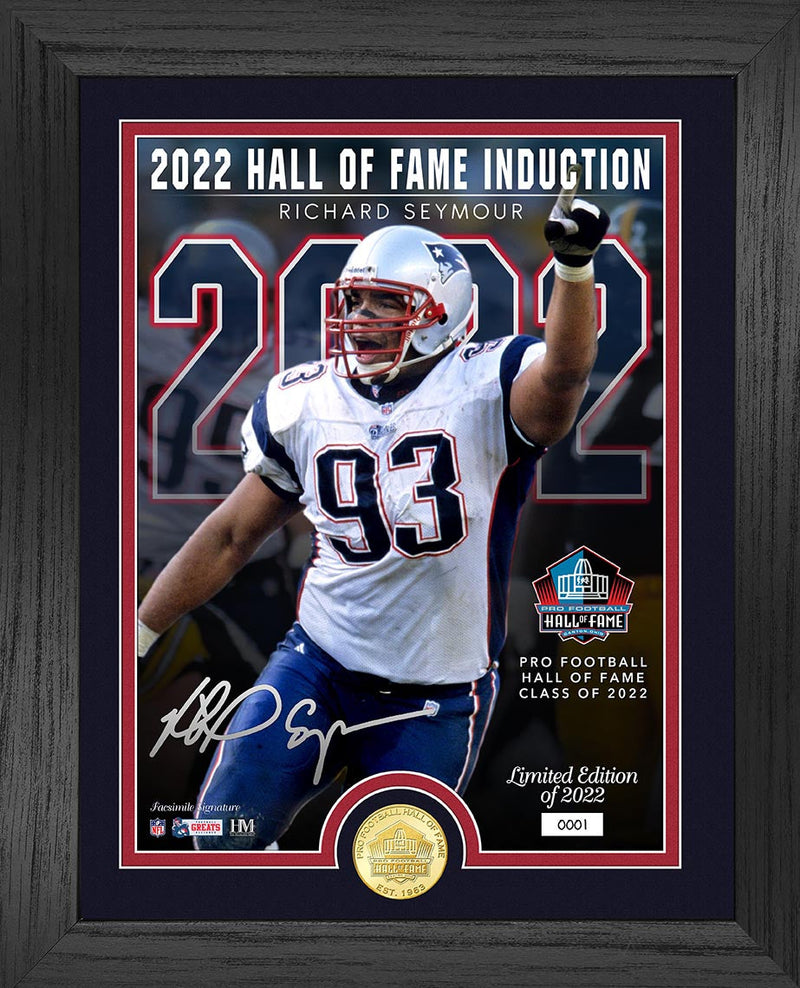 Highland Mint Richard Seymour Patriots Hall of Fame Induction Bronze Coin Photo Mint - Limited Edition /2022