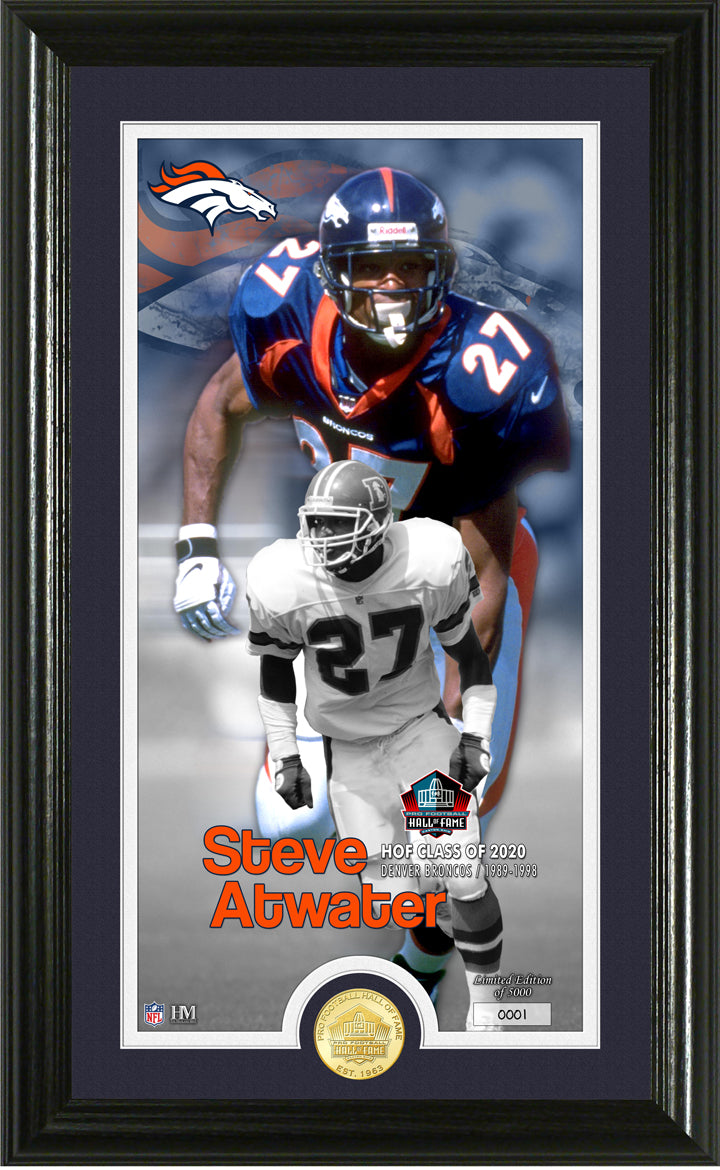 Highland Mint Steve Atwater 2020 Hall of Fame Bronze Coin Photo Mint - Limited Edition /5,000