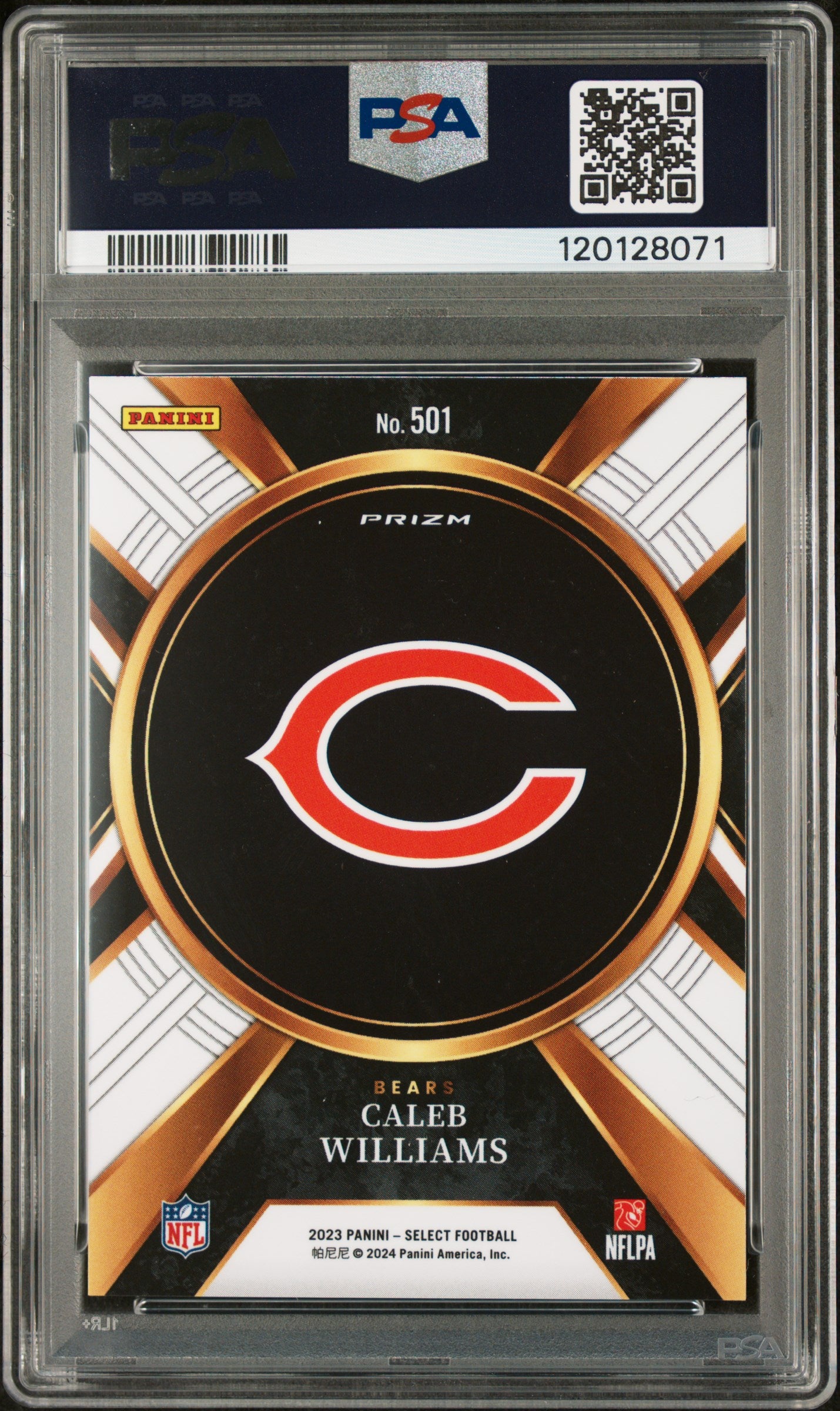 2023 Panini Select Prizm Caleb Williams #501 RC PSA 9