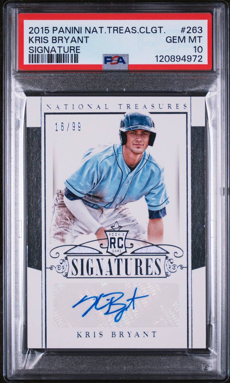 2015 National Treasures Signature Kris Bryant #263 /99 PSA 10