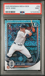 2025 Bowman Mega Box Mojo Refractor Jace Jung #59 RC PSA 9