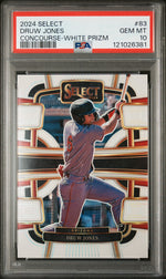 2024 Panini Select Concourse White Prizm Druw Jones #83 /99 PSA 10