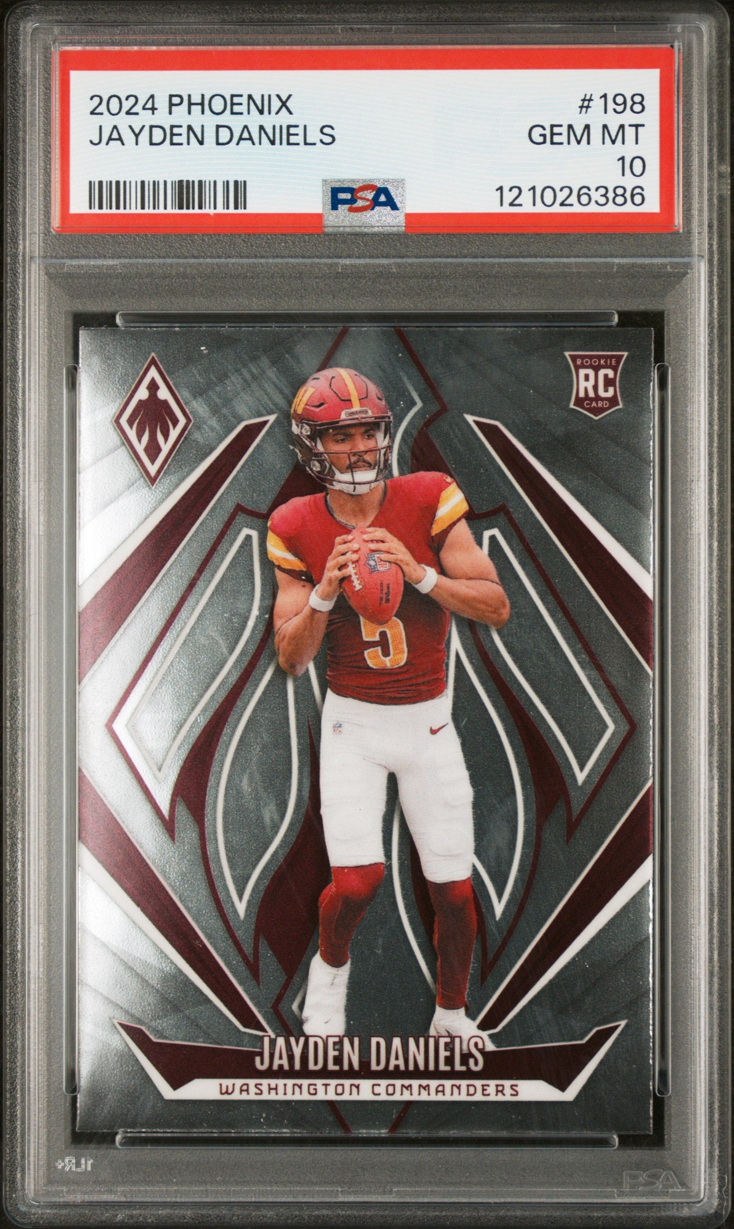 2024 Panini Phoenix Jayden Daniels #198 RC PSA 10