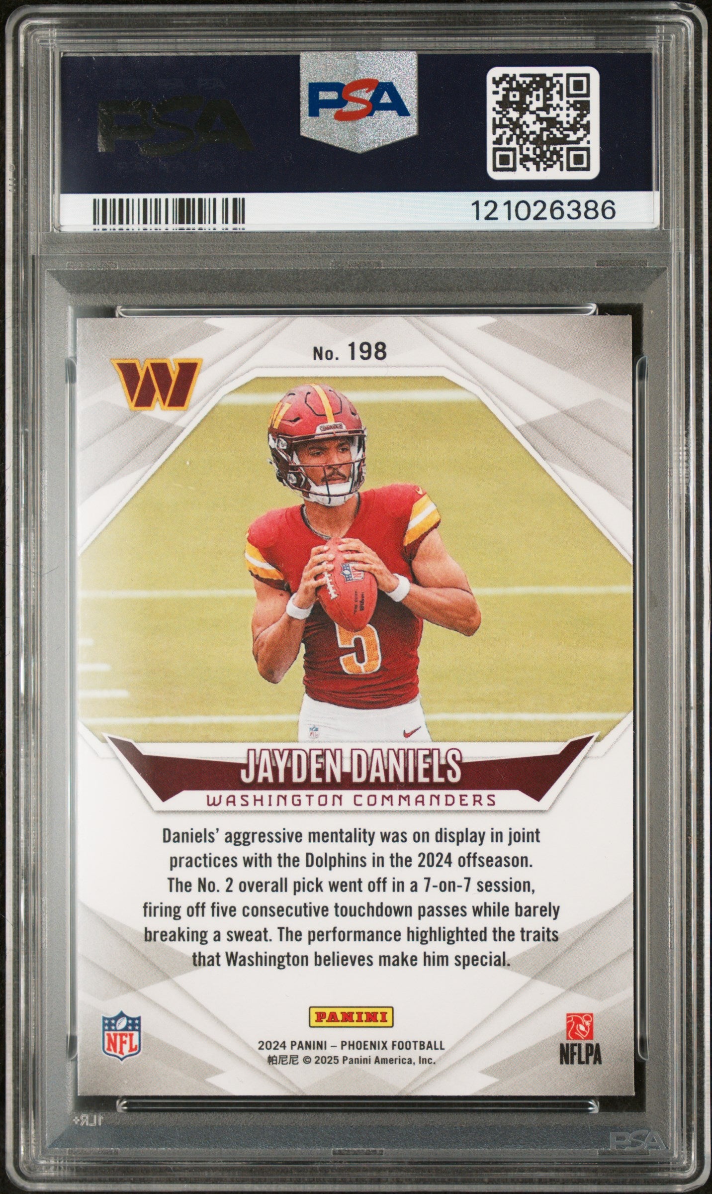 2024 Panini Phoenix Jayden Daniels #198 RC PSA 10
