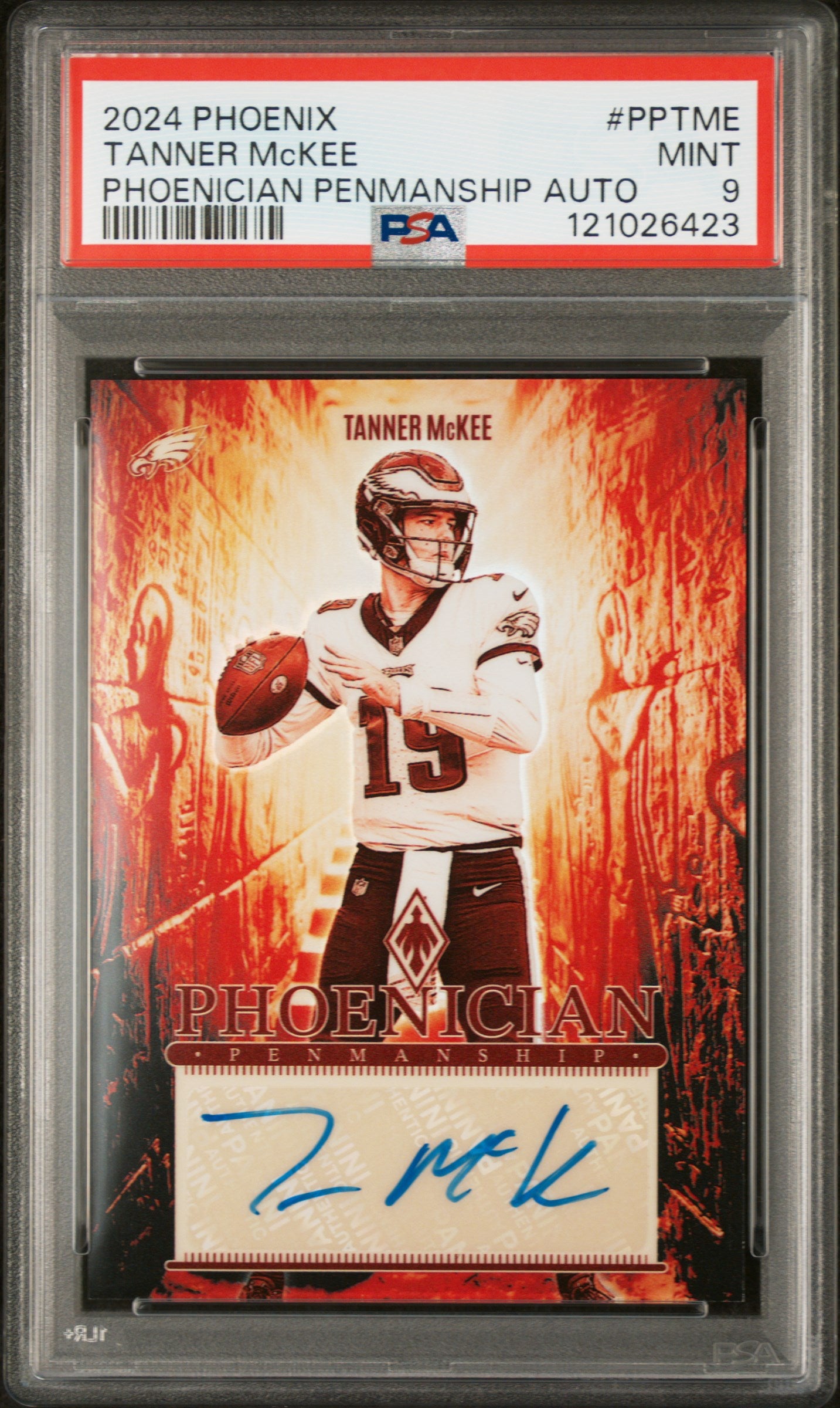 2024 Panini Phoenix Phoenician Penmanship Tanner McKee #PP-TME Auto PSA 9
