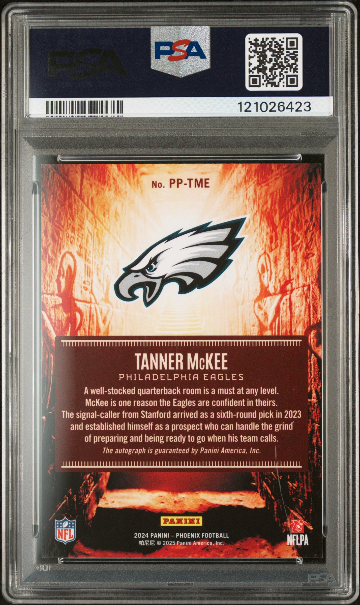 2024 Panini Phoenix Phoenician Penmanship Tanner McKee #PP-TME Auto PSA 9