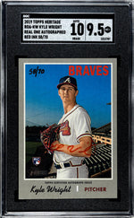 2019 Topps Heritage #ROA-KW Kyle Wright Real One Autographed /70 Auto SGC 9.5