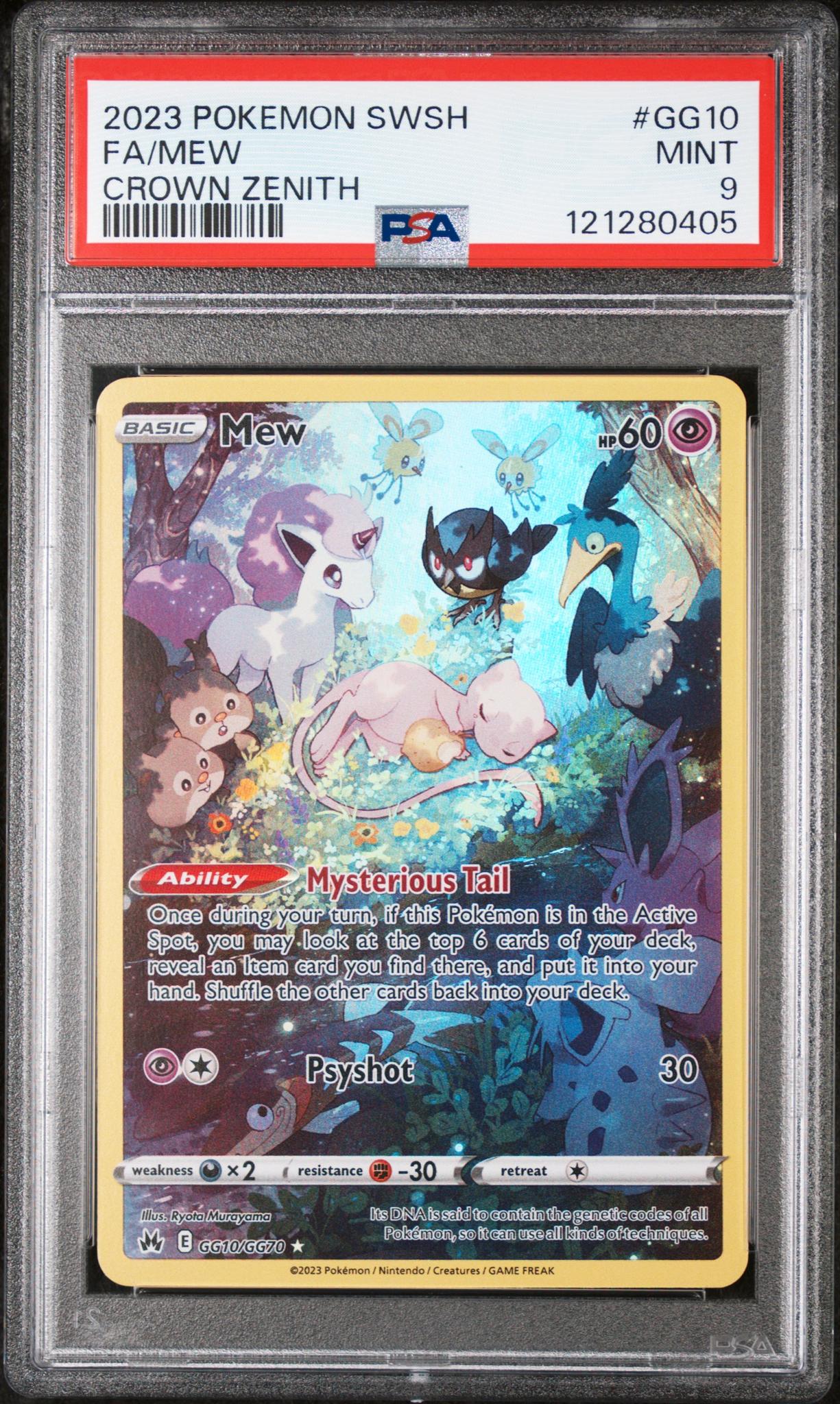 2023 Pokemon Crown Zenith Galarian Gallery Mew #GG10 Full Art PSA 9