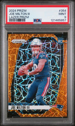 2024 Panini Prizm Lazer Prizm Joe Milton III #354 PSA 9
