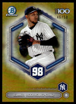 2026 Bowman Chrome BTP-98 Elmer Rodriguez-Cruz Rookie Top 100 Gold /50