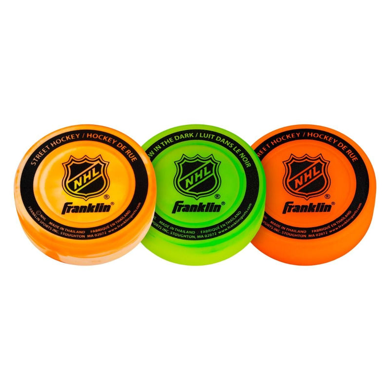 Franklin Sports NHL Street Hockey Puck Combo - 3 Pack