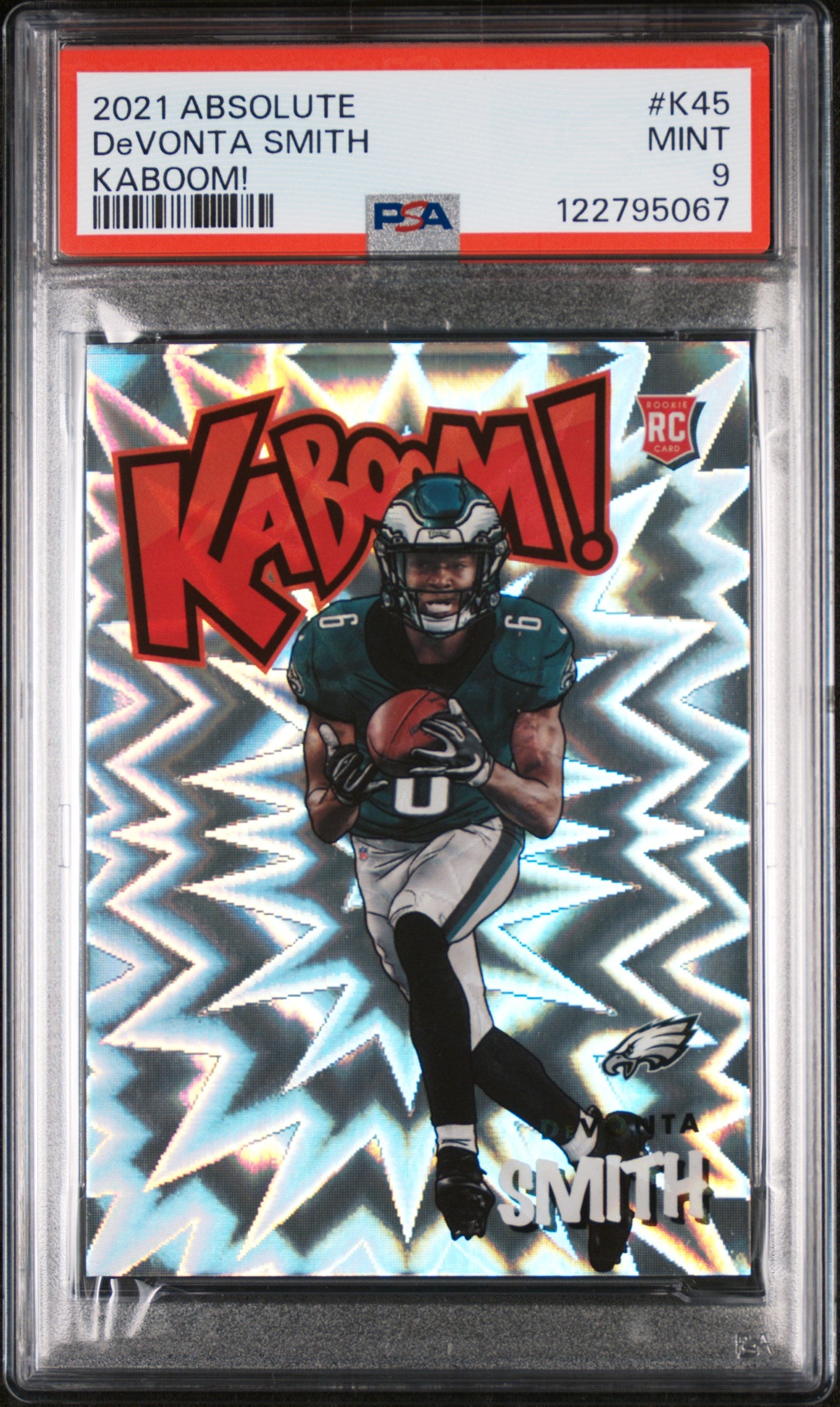 2021 Panini Absolute Kaboom! DeVonta Smith #K45 RC PSA 9