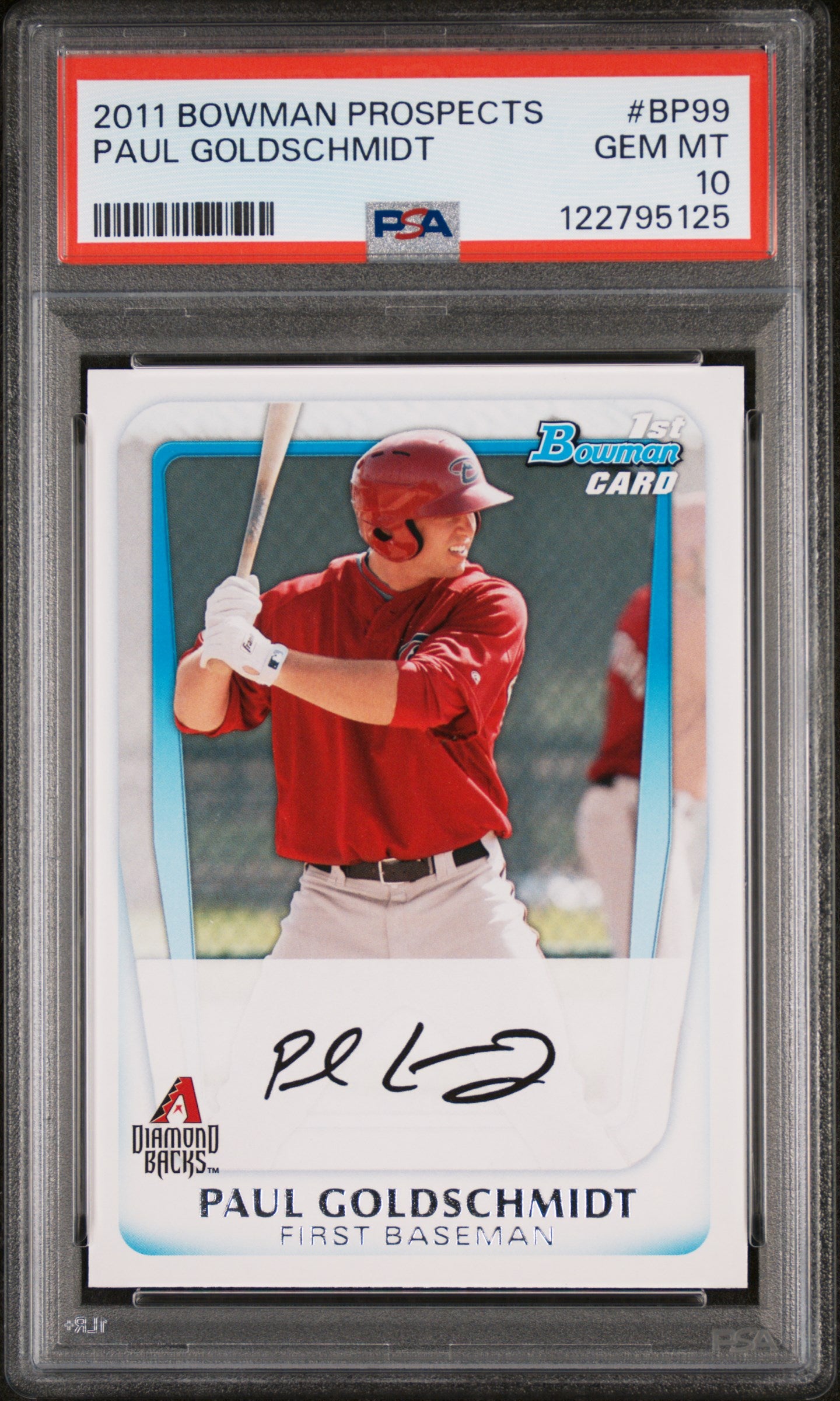 2011 Bowman Prospects Paul Goldschmidt #BP99 PSA 10