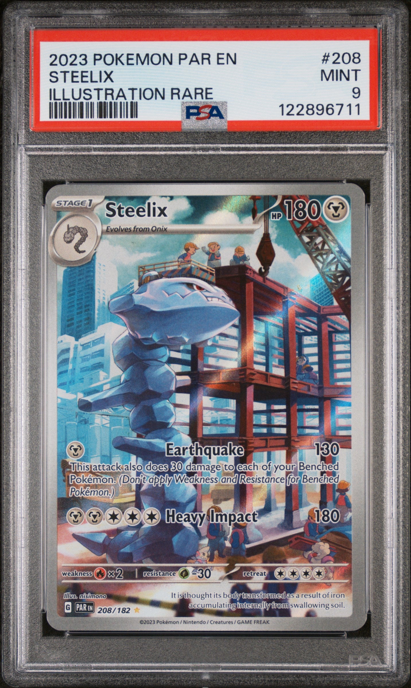 2023 Pokemon #208 Steelix Illustration Rare PSA 9
