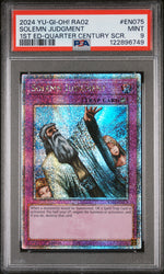 2024 Yu-Gi-Oh! RA02 Quarter Century SCR Solemn Judgment #EN075 1st Ed PSA 9
