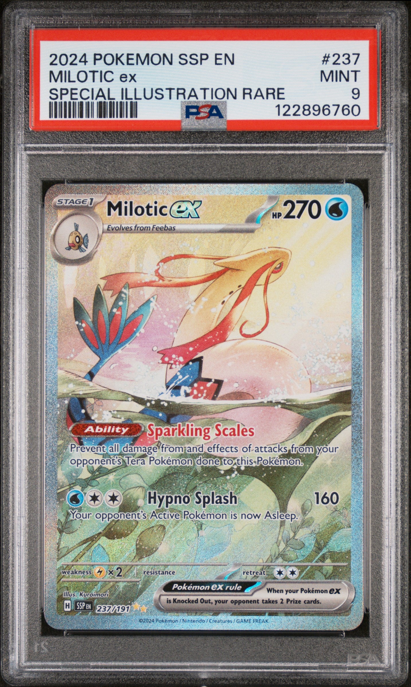 2024 Pokemon #237 Milotic ex Special Illustration Rare PSA 9