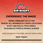 Topps Rip Night at Monmouth Cards