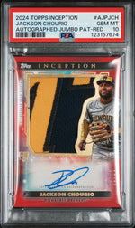 2024 Topps Inception Autographed Jumbo Patch Red Jackson Chourio #AJPJCH /25 PSA 10