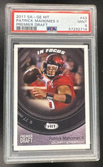 2017 Sage Hit Premier Draft Patrick Mahomes II #43 PSA 9