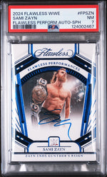2024 Panini Flawless WWE Flawless Performances Autographs Sapphire Sami Zayn #FPSZN PSA 7