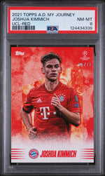 2021 Topps Alphonso Davies My Journey UEFA Champions League Red Joshua Kimmich /10 PSA 8