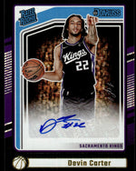 2024-25 Donruss #256 Devin Carter 1/1 Rated Rookie Purple Auto