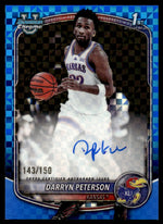 2025-26 Bowman Chrome U Darryn Peterson 1st Rookie RC Auto Blue X-Fractor /150