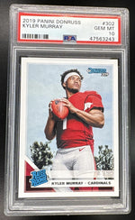 2019 Panini Donruss Rated Rookie Kyler Murray #302 PSA 10
