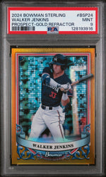 2024 Bowman Sterling Prospects Prospect-Gold Refractor Walker Jenkins #BSP24 /50 PSA 9