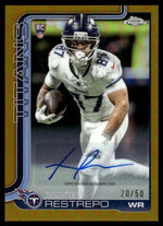 2025 Topps Chrome #RRA-XRE Xavier Restrepo Rookie True Gold Auto /50