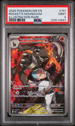 2025 Pokemon Scarlet and Violet Destined Rivals Illustration Rare Team Rocket's Houndoom #191 PSA 9