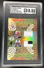 2021 Illusions Ja'Marr Chase Terrance Marshall Jr Rookie Reflections Patch Auto /20 SGC 8.5
