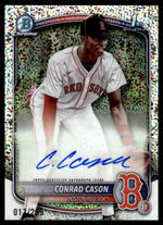 2025 Bowman Chrome Conrad Cason 1st Speckle Refractor Auto Rookie RC /299